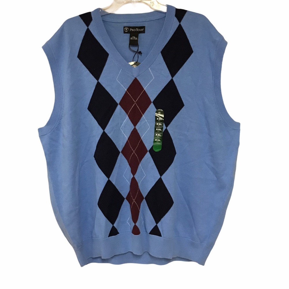 Pro Tour Argyle Golf Sweater Vest